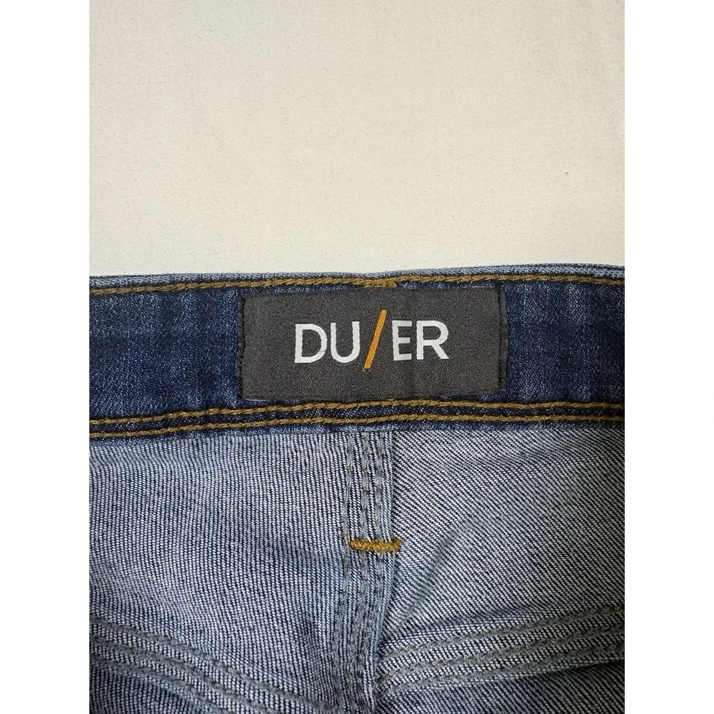 DU/ER L2X Performance Denim Pants Mens 32x32 Stretch Indigo Blue Coolmax Jeans